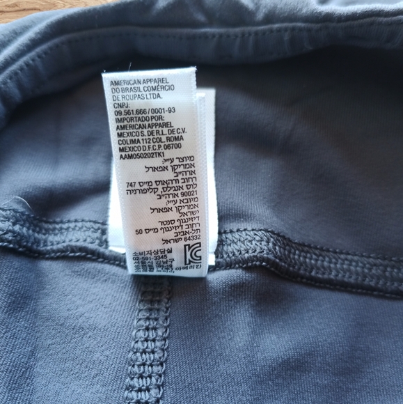 American Apparel Filthy 50 Women's Gray High Waist 7/8 length Active Leggings - Picture 12 of 15